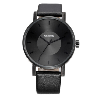 

SKONE Fashion Luxury Quartz Couple Watches Water-Proof PU Leather Lovers Watch Men Women Casual Wristwatch