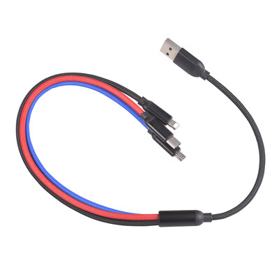 

Type-C Lightning Micro USB Data Cable 3 in 1 Fast Charge Charging Cable for iPhone XR  Max 8 7 Samsung Galaxy S9 S8 iOS Android