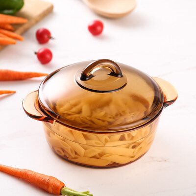 

Jingdong supermarket] Le Meiya (Luminarc) French imports of amber pot glass pot straight pot soup pot high temperature 3L
