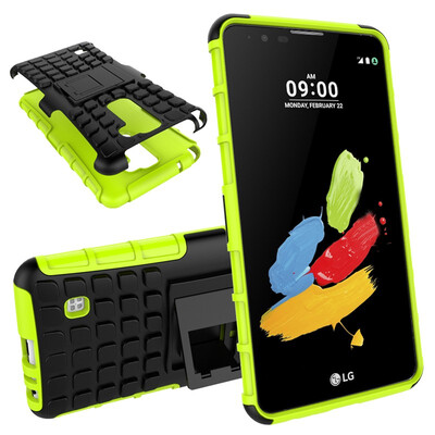 

Fivice LG stylus2F720 Case TPU anti-fall tire pattern back clip bracket phone case