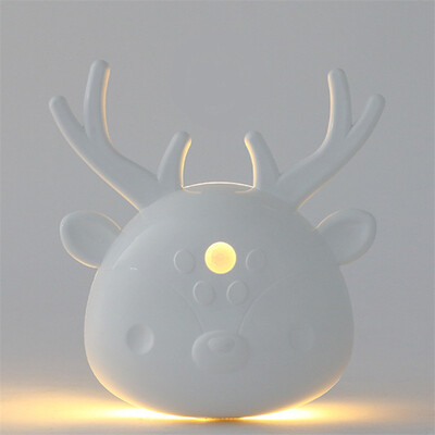 

Lovely Cartoon Deer Shaped LED Body Sensor Night Light Wall Lamp