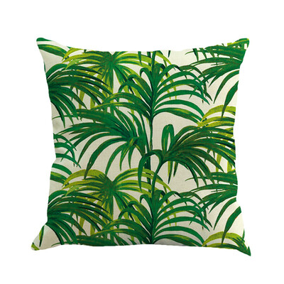 

UpperX Cotton Linen Square Decorative Throw Pillow Case Cushion Cover Palm leaf