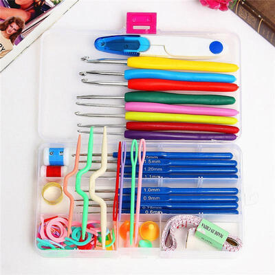 

16 Sizes Knitting Crochet Hooks Needles Stitches Weave Craft Yarn Tool Durable