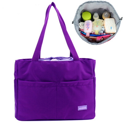 

Aardman Multifunctional Mummy Bag Separated Mama Pack Shoulder Handle Small Baby Pouch HY-1516 Purple