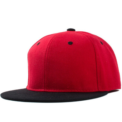 

Jingdong Supermarket] Meng Si Ke (MSEK) MMZ160064 men and women baseball cap Korean version of the fight color hip-hop level along the street hats black eaves + red