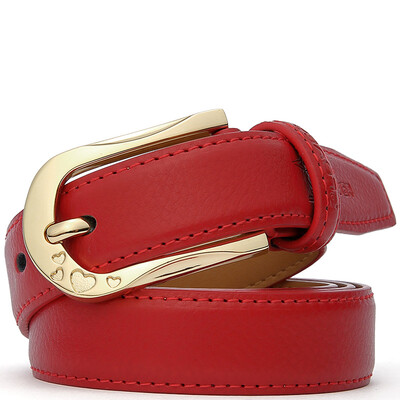 

PLOVER Women&39s Belt Fashion Classic Buckle Belt Leather Belt P1503M014J Red