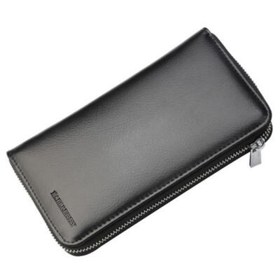 

New MenWomen Bifold Zipper Genuine Leather WalletCash ID zip Coin Card Holder