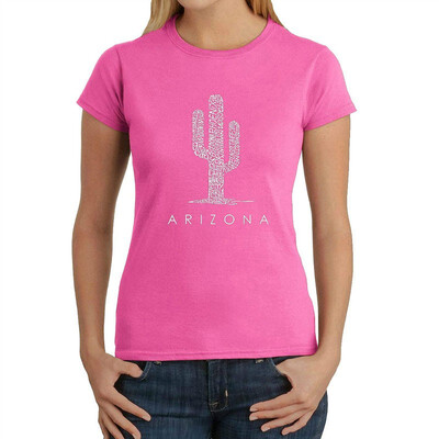 

Womens Word Art T-Shirt - Arizona Cities- LA Pop Art
