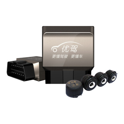 

Excellent car driving intelligent box tire pressure monitoring system car detection diagnostic equipment external wireless OBD Bluetooth tire pressure stand + mobile phone anti-skid pad + HUD reflective film