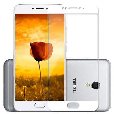 

Pizza Meizu MX6 tempered film full-screen full coverage mx6 mobile phone glass foil white