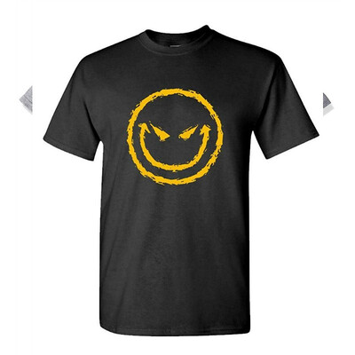 

Evil Smiling FACE mischievious Smile - Mens Cotton T-Shirt