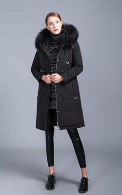 

Womens Slim Autumn&Winter New Fashion Fur Collar Korean Coat