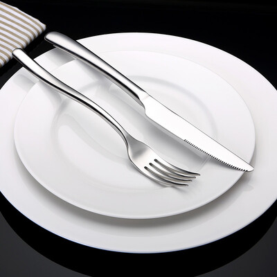 

Солнечный свет Филко из нержавеющей сталь посуда семья из четырех столовых приборов лотка белого 1451