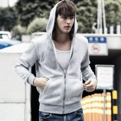 

UK Men Zipper Hoodie Hoody Hooded Sweatshirt Coat Jacket Outwear Sweater Jumper