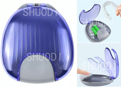 

1 Piece Portable High Quality Large Volume Denture Storage Bath Box Dental False Teeth Retainer Storage Box