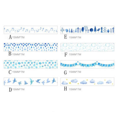 

Washi Tape Set Masking Tape Scrapbook Decorative Paper Adhesive Sticker DIY 7m