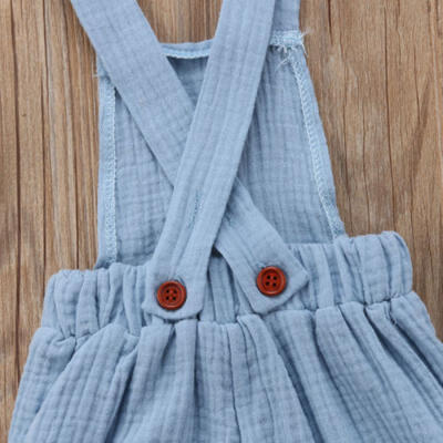 

US Fashion Toddler Kids Boy Girl Bib Pants Romper Jumpsuit Playsuit Clothes 0-4T