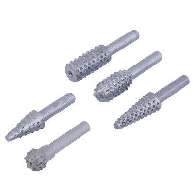 

5pcs Steel Rotary Burr Set 1/4'' 6mm Grinder Shank Wood Rasp Drill Bits