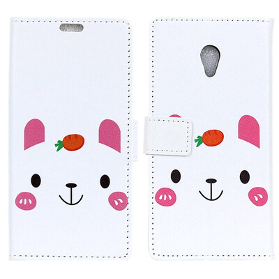 

MOONCASE Alcatel 1x painted leather case - radish rabbit