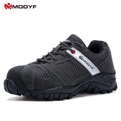 

MODYF labor insurance shoes male breathable function work shoes anti-smashing anti-piercing steel toe cap work shoes steel bottom fashion wear-resistant functional safety shoes dark gray mesh 36