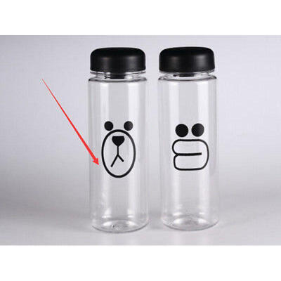 

500ML Clear Travel Fruit Bottle Sport Juice Water Portable Cup Plastic My Bottle