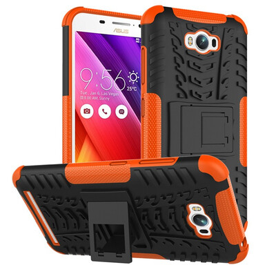 

Fivice Asus Zenfone Max ZC550KL Case TPU anti-fall tire pattern back clip bracket phone case