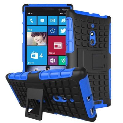 

Fivice Nokia Lumia 830 Case TPU anti-fall tire pattern back clip bracket phone case