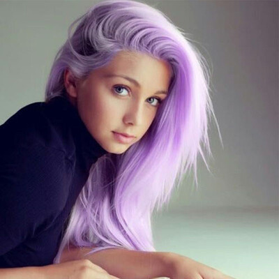

Best Quality Human Virgin Hair Light Purple Lace Front Wig Glueless 9A Grade Lace Front Wig