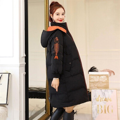 

Down cotton womens long section 2018 winter new Korean version of loose thick cotton jacket ins wild cotton coat
