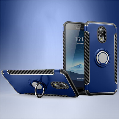 

Fivice Samsung Galaxy J7 plus case PC metal ring shell magnetic car bracket TPU phone case