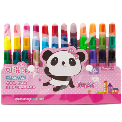

Guangbo GuangBo 36 color watercolor brush pen student stationery panda color random HZM03861