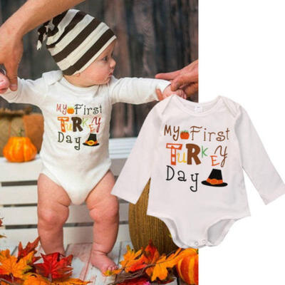 

Thanksgiving Newborn Kids Baby Boy Girl Romper Jumpsuit Bodysuit Outfit Clothes