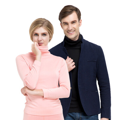 

Little nurse thermal underwear men&women high collar pile collar single piece shirt velvet warm lapel autumn clothing long pants DRY018 bottoming shirt pink  16090