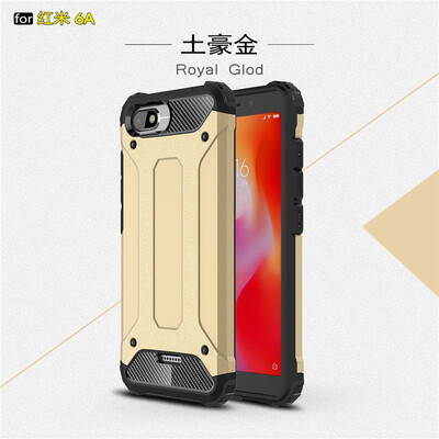 

Fivice Xiaomi Redmi 6A case Luxury Silicone Diamond Armor PC Hard Shell Phone Case