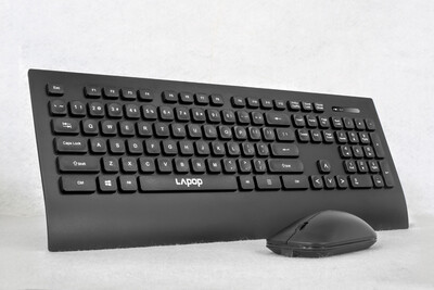 

24GHz Wireless Keyboard Mouse Combo Set USB Keyboard with Ergonomic Wrist Rest for Desktop Laptop Computer PC Windows