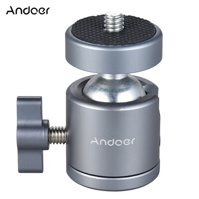 

Andoer Mini Tripod Metal Ball Head Adapter Ballhead Mount with 14" Screw & 14" Screw Hole