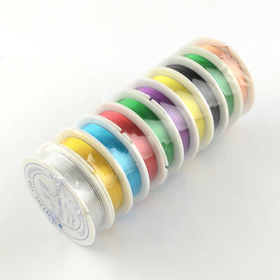 

PH PANDAHALL 10 Rolls About 50m 08mm Assorted Color Aluminum Wire