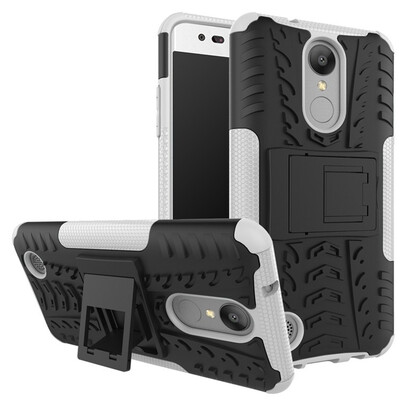 

Fivice LG AristoLV3MS210K8 2017 Case TPU anti-fall tire pattern back clip bracket phone case