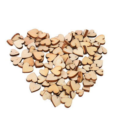 

UpperX Rustic Wood Wooden Love Heart Wedding Table Scatter Decoration Crafts DIY Party Supplies mixing