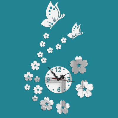 

3D Modern DIY Large Number Mirror Wall Sticker Big Watch Home Decor Art Clock US