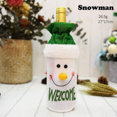 

Christmas Wine Bottle Holder Cover Gift Bag Presents Table Xmas Bags
