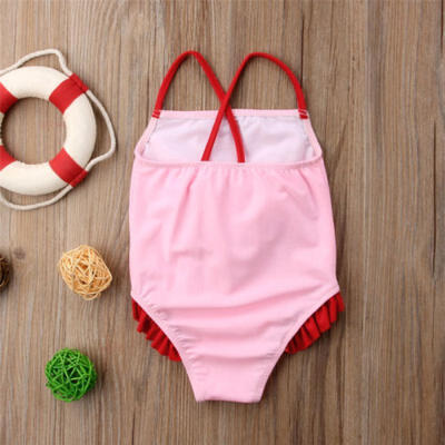 

Toddler Kids Baby Girls 3D Heart Bikini Swimwear Swimsuit Bathing Suit Beach AU