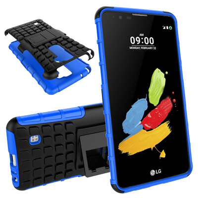 

Fivice LG stylus2F720 Case TPU anti-fall tire pattern back clip bracket phone case