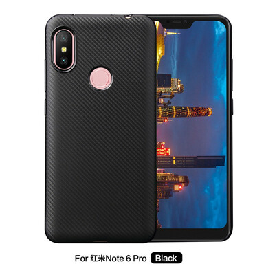 

Goowiiz Phone Case For Xiaomi Redmi Note 6Note 6 Pro Luxury Ultra-thin Carbon Fiber Soft Silicone Complete protection