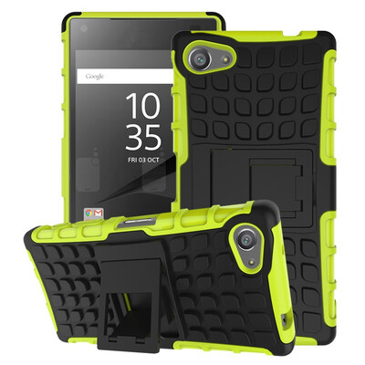 

Fivice Sony Z5 MiniZ5 Compact Case TPU anti-fall tire pattern back clip bracket phone case