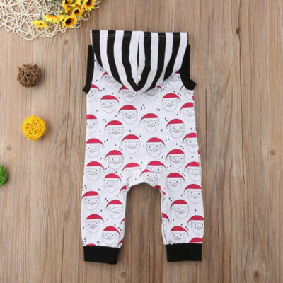 

Cute Newborn Baby Boys Girls Santa Xmas Hooded Romper Bodysuit Jumpsuit Outfits