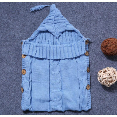 

US Stock Infant Newborn Baby Knit Blanket Swaddle Wrap Sleeping Bag Photograpgy