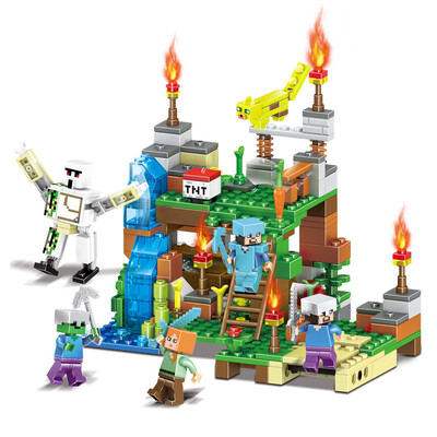 

Mi bloque de construcción de bloques de casa de bosque de DIY mundo ilumina juguetes compatibles con Legoed Minecrafted City