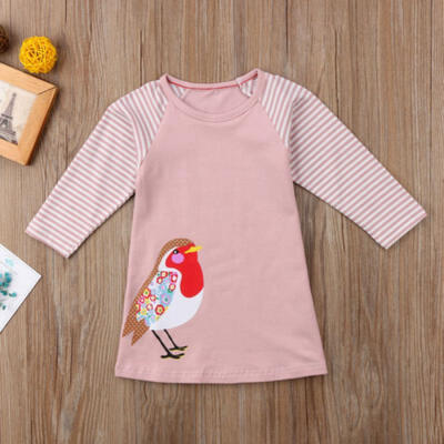 

Cute Kids Baby Girls Dress Bird Party Dress Costume with Accessories 2-7Years