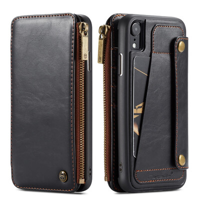 

Caseme Detachable Leather Case For iPhoneX XR XS MAX Retro Wallet Flip Leather Coque Megnetic Flip Cover for iPhone8 7 6s Plus